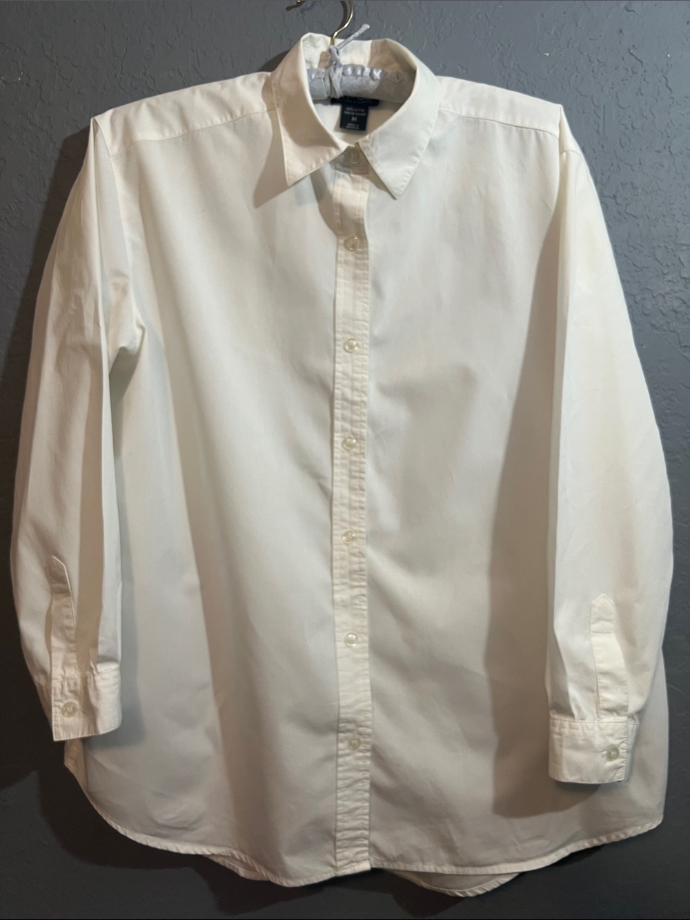 New York & Company White Button-Down Shirt